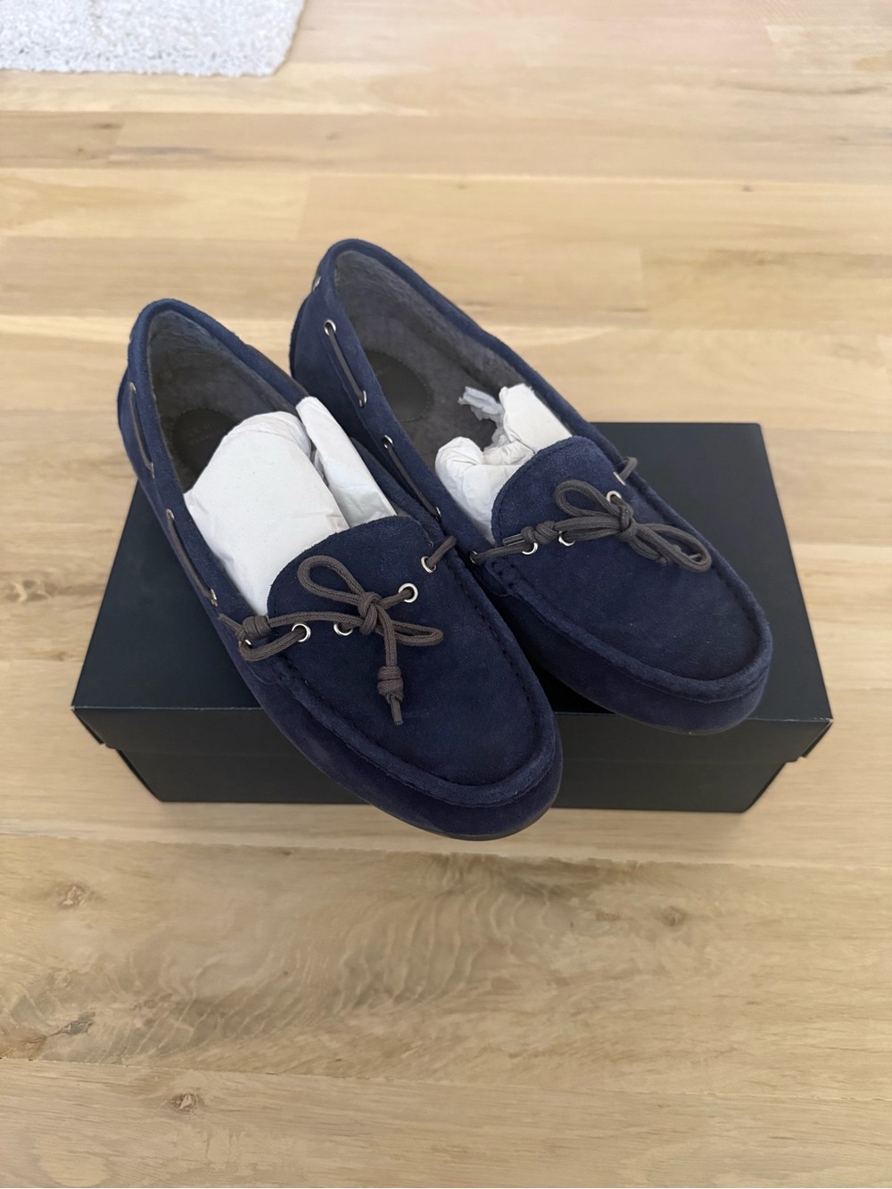 Cole Haan Navy Suede Women's Moccasin Loafers